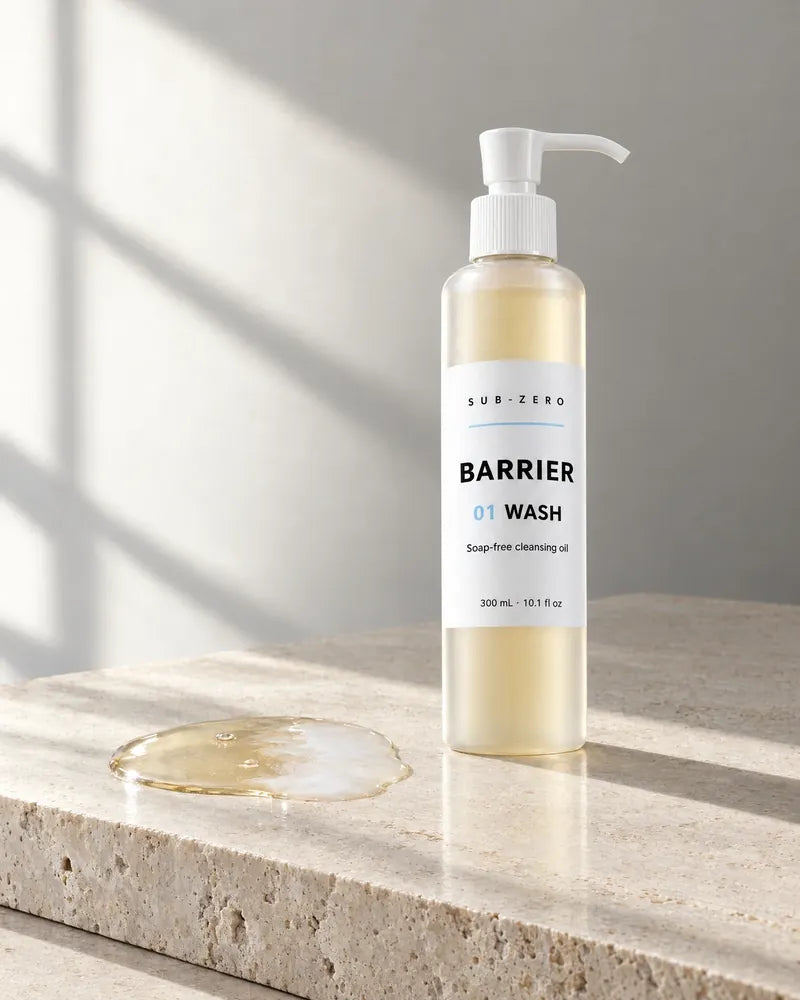 The Cleanser beside a pool of its oil turning milky