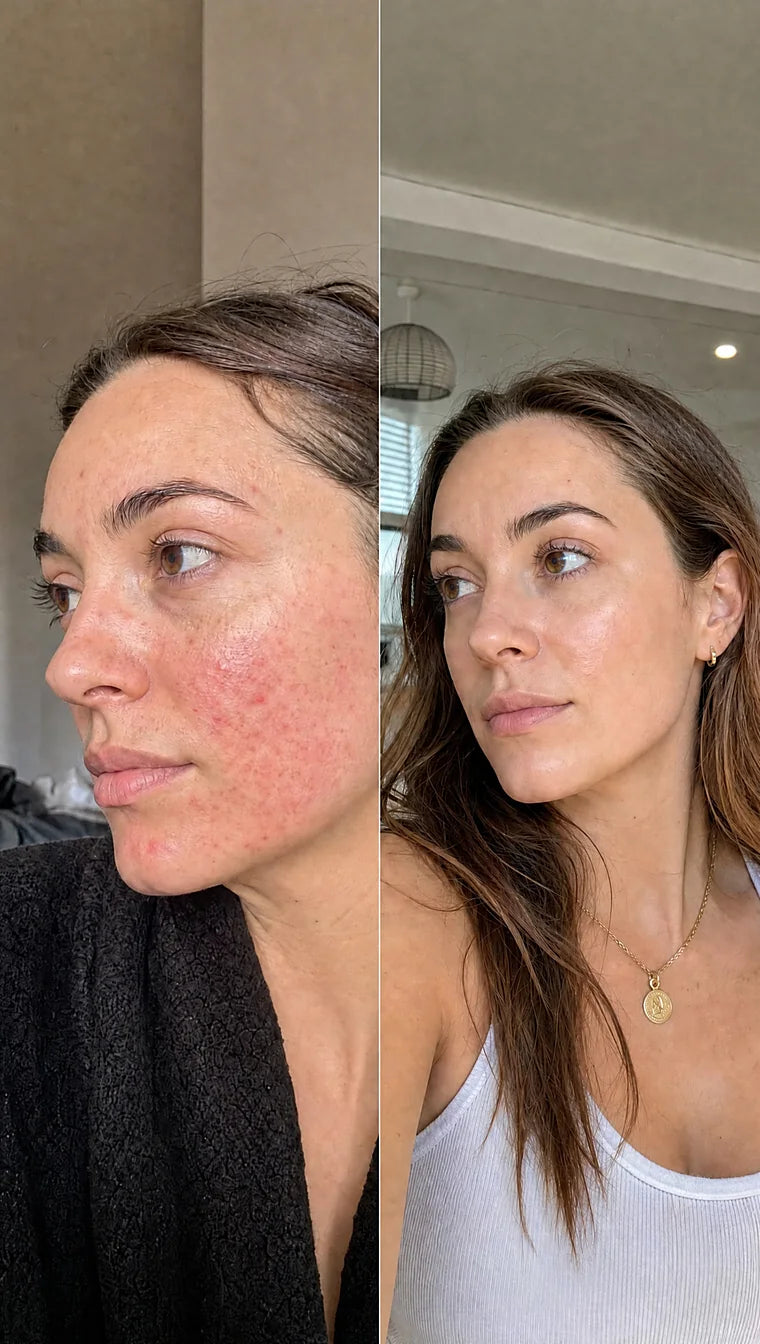 Rosacea before and after &mdash; Apex cold atmospheric plasma, result 12 of 12