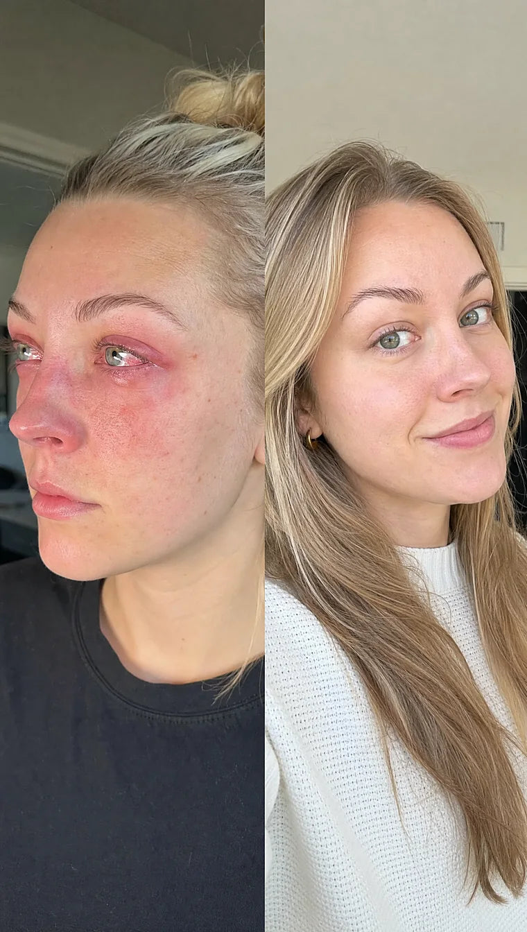 Rosacea before and after &mdash; Apex cold atmospheric plasma, result 7 of 12