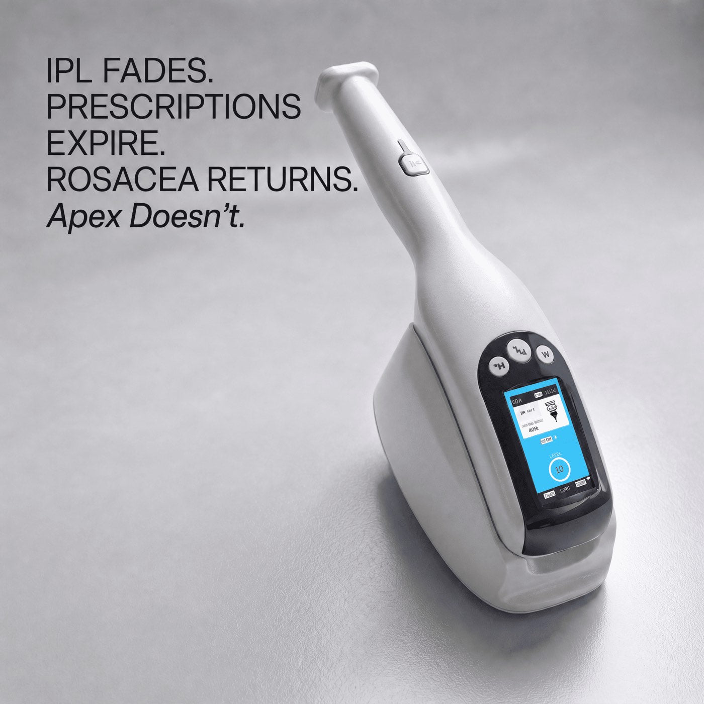Apex at angle — treatment interface display visible